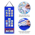 Blue kids' daily chore routine chart from Everything Baby, visual schedule for home and school, supports autism learning and behavior management.