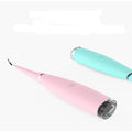 Pink electric teeth cleaner for kids with high-frequency vibration, waterproof design, USB charging, helps remove plaque and stains.