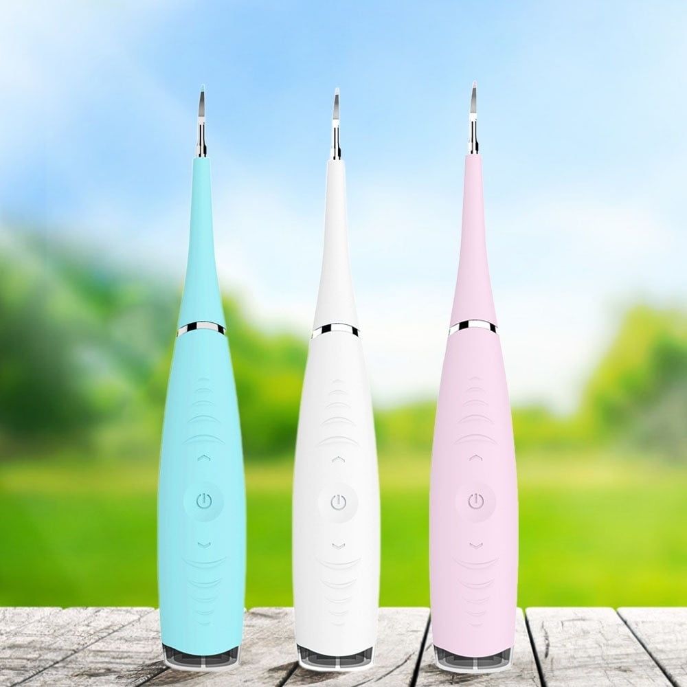 Pink electric teeth cleaner for kids with high-frequency vibration, waterproof design, USB charging, for plaque and stain removal.