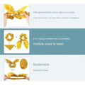 Six satin silk hair scrunchies with bowknot design in neutral colors, elastic ponytail holders for women accessories.