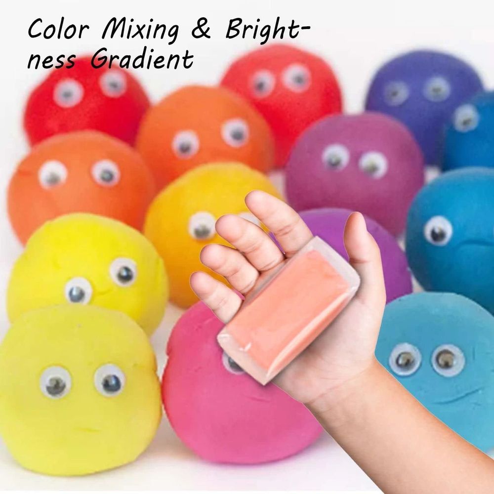 Colorful Air Dry Clay set with tools from Everything Baby, soft and lightweight modeling clay for kids' outdoor play and creative toys.