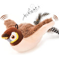 Rechargeable flying bird cat toy with simulated chirping and catnip, designed for indoor cats, by Everything Baby.