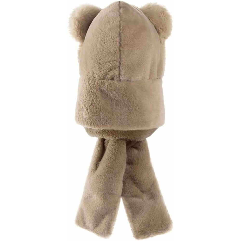 Kids winter 3-in-1 hat scarf gloves set with faux fur trim, plush beanie, neck warmer, and mittens for cold outdoor play.