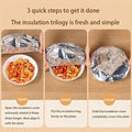 Reusable aluminum foil heat lid for food storage, 7.8-inch, BPA-free, adjustable elastic edges, high temperature resistant, from Everything Baby