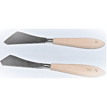 Palette Knife Painting Stainless Steel Spatula Palette Knife Oil Paint Metal Knives Wood Handle,2 Pcs