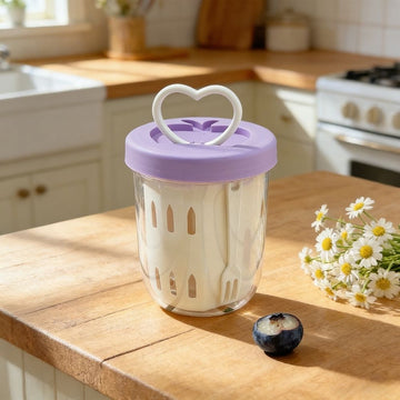 Portable Fruit Cup Picnic Salad Cup With Fork 5In Double Layered Draining Cup Leak Proof Snack Container For Commute Picnic School Breakfast Outdoor On The Go Fruit Holder Yogurt Cup