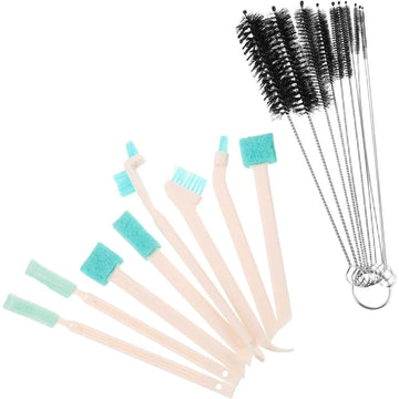 18pcs Ice Maker Brush Cleaning Set with Nylon for Refrigerator and Bottle Cleaning