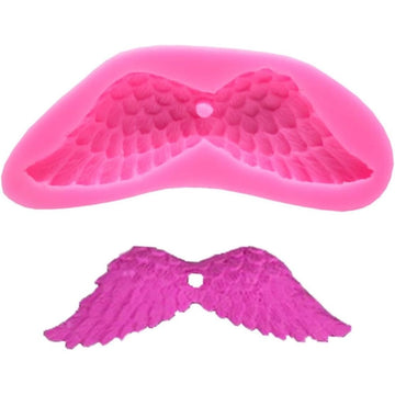 Silicone Angel Wings Baking Mold, Non-Stick Pink Cake Fondant Mold for DIY Chocolate Candy Dessert Decoration