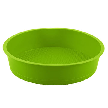 9-Inch Round Silicone Pie Pan Mold, Non-Stick Flexible Bakeware for Oven, Refrigerator, and Easy Release Baking Dish