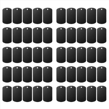 Aluminum Stamping Blanks Engraving Blank Tags 50 Pack, Laser Engraving Blanks Tags, Metal Business Card, DIY Projects