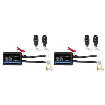 2X Remote Battery Disconnect Switch 12V 260A Kill Switch Automatic Power Off Prevent Battery Drain with Remote,C