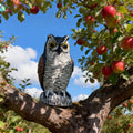 Realistic plastic owl decoy garden statue by Everything Baby, outdoor weatherproof bird and rodent scarecrow for yard or farm decor.