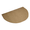 Durable semi-circular non-slip doormat with waterproof sisal look, ideal for indoor outdoor use, trapping dirt at the entrance.