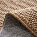 Semi-circular non-slip doormat with waterproof sisal look for indoor outdoor use, ideal for home entryways.