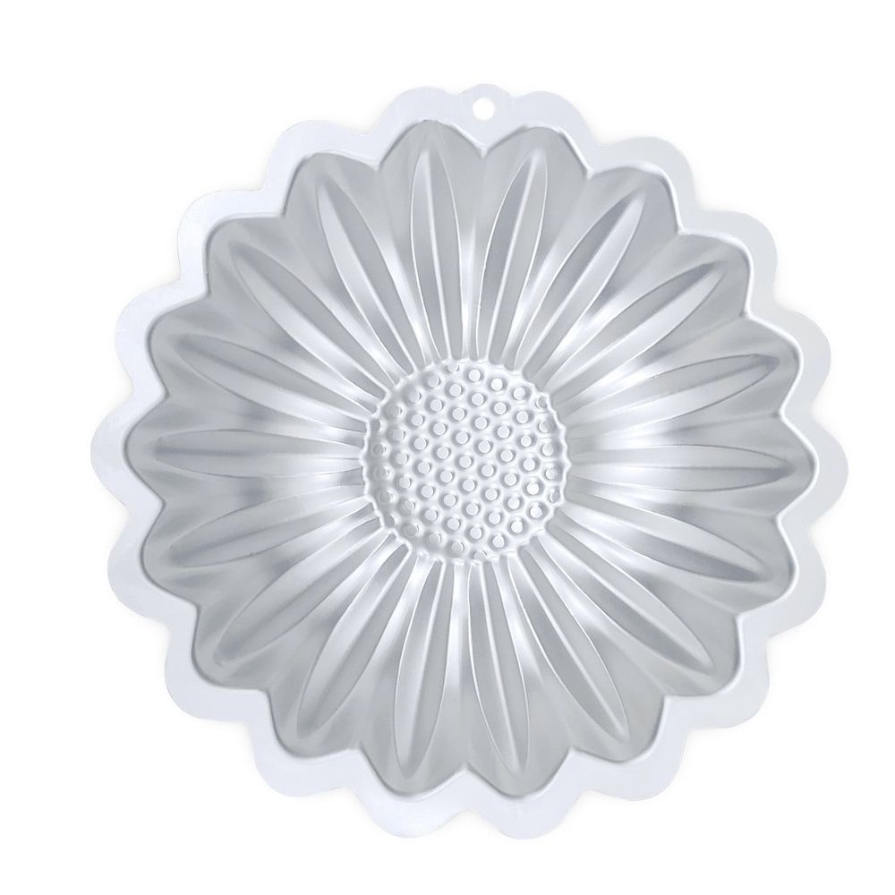 Colorful pretend play cake baking pan for kids, durable non-stick metal mold for imaginative kitchen fun and birthday celebrations.