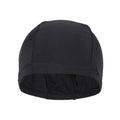 Two stretchable adult swim caps made of quick-drying polyester, designed for comfortable fit during swimming activities.