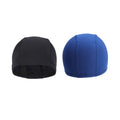 Two stretchable swim caps for adults made of quick-dry polyester, designed for comfortable fit and water activity.