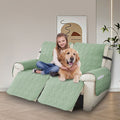Dark blue waterproof recliner chair cover with pocket for small recliners, washable, non-slip, suitable for pet and baby recliner.