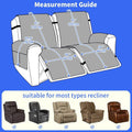 Dark blue waterproof recliner chair cover with pocket for small recliners, washable non-slip Lazy Boy cover for pets and kids.