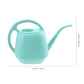 Blue plastic indoor watering pot with ergonomic handle, sturdy and practical, designed for kids’ outdoor play and gardening activities.