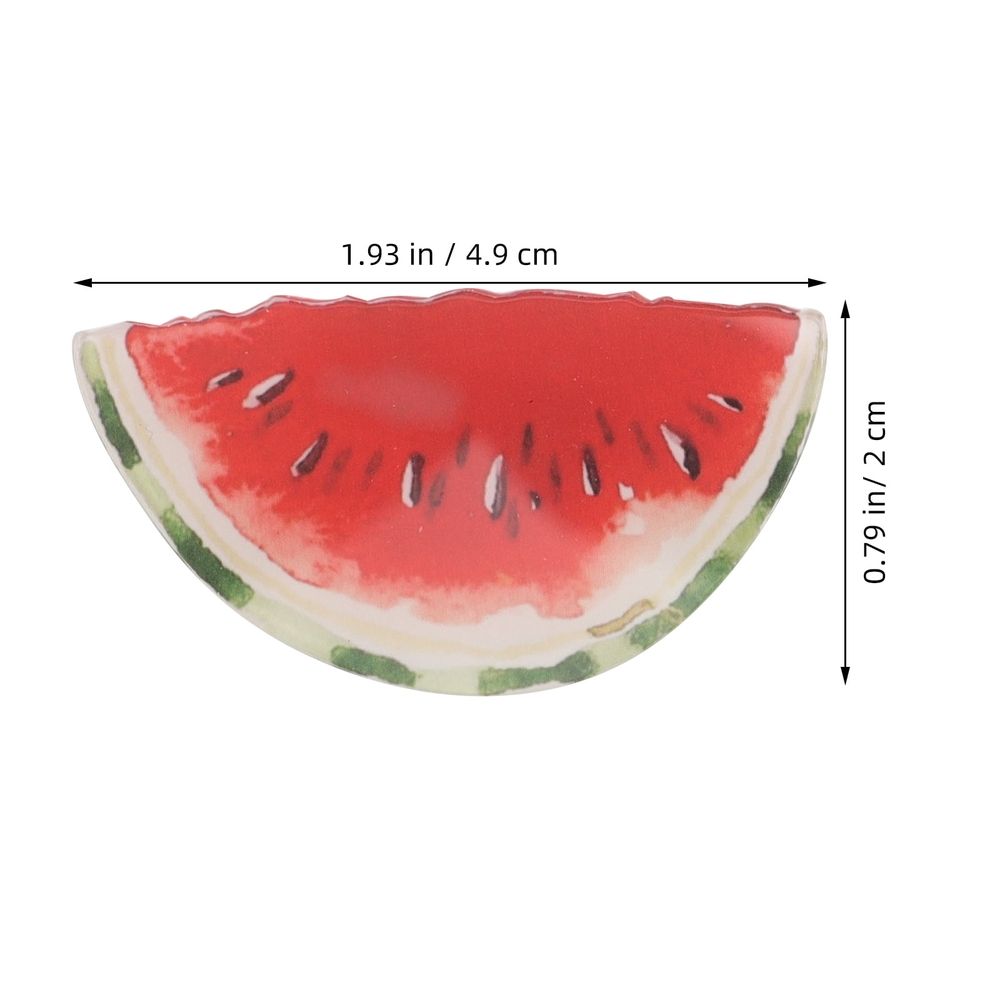 Set of 50 colorful watermelon acrylic pins featuring cute fruit designs for girls' shirts and summer accessories.