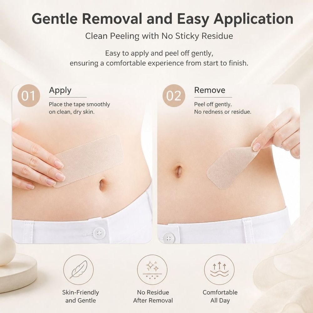 30Pcs waterproof belly control tape by Everything Baby, elastic tummy and thigh lift tape for postpartum and sagging skin.
