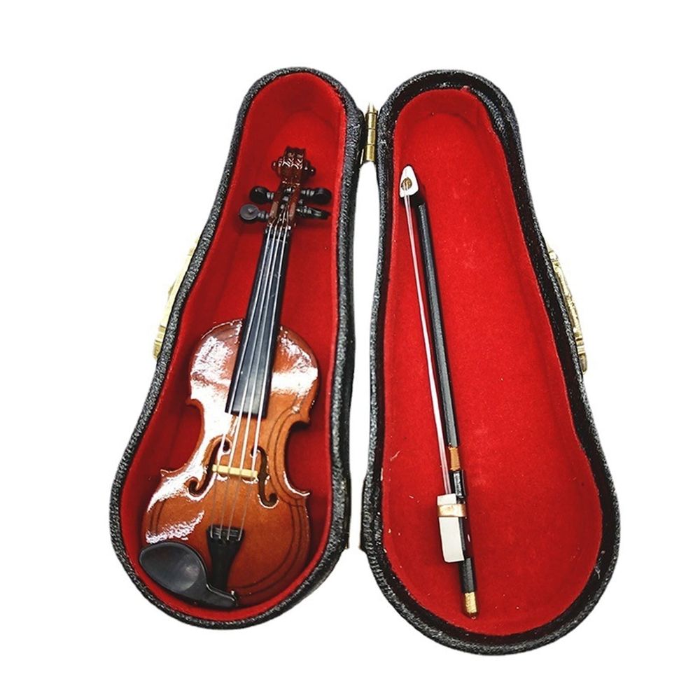 Miniature violin model ornament by Everything Baby, a 1/12 scale musical toy perfect for music lovers and collectors.