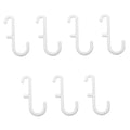 Set of seven white plastic hangers from Everything Baby, easy to install, suitable for organizing baby and kids' clothing.