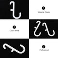 White plastic baby and kids hangers set of 7 from Everything Baby, stylish and easy to install for organizing children's clothing.