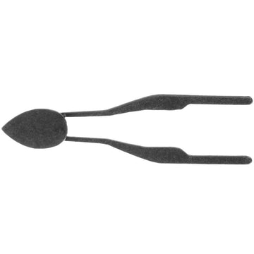 Black metal pyrography nibs for wood burning and artistic crafts, shown with various tips and tools for creative projects.
