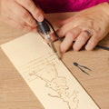Black metal pyrography nibs for wood burning and art crafts, suitable for artistic projects and creative woodworking.