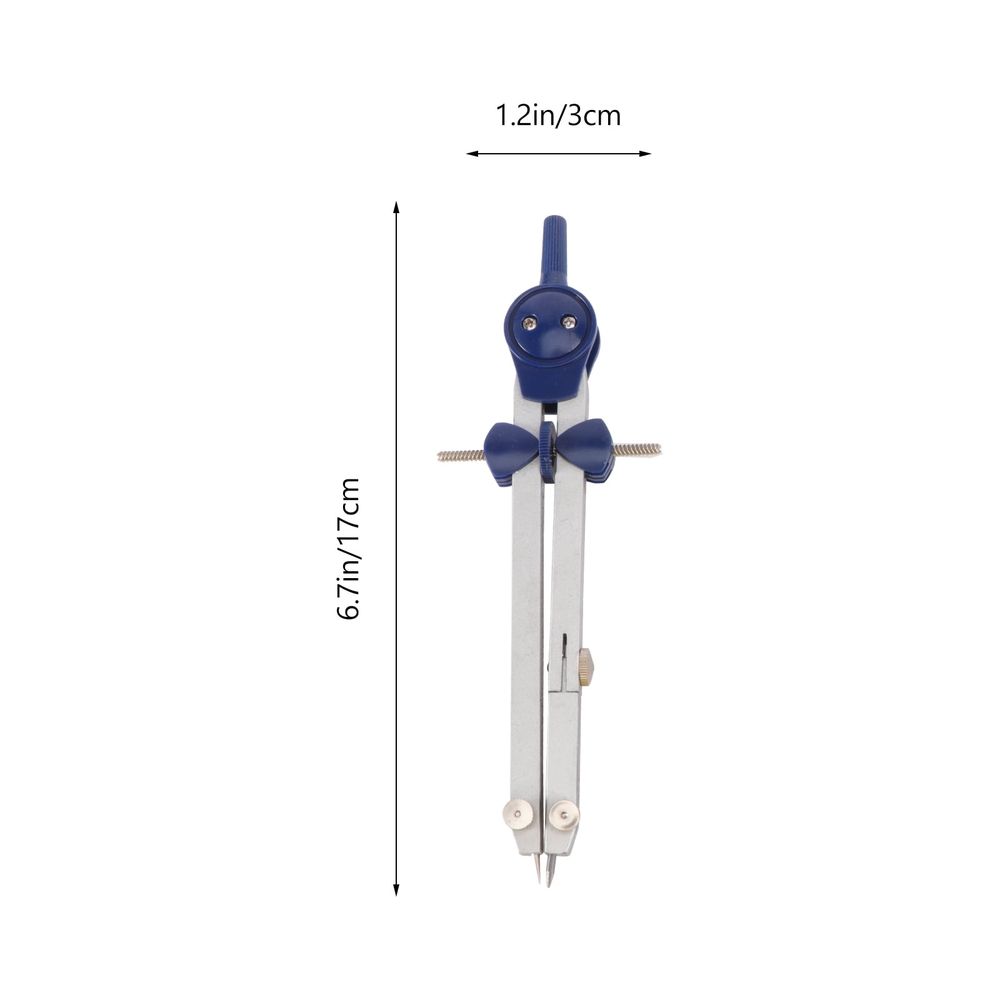 Professional zinc alloy drafting compass set for students, featuring screw mount and durable construction for precise drawing.