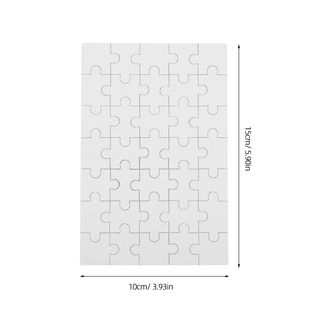 Ten sublimation puzzle blanks for kids' building toys, featuring colorful, smooth surfaces perfect for custom crafts and projects.
