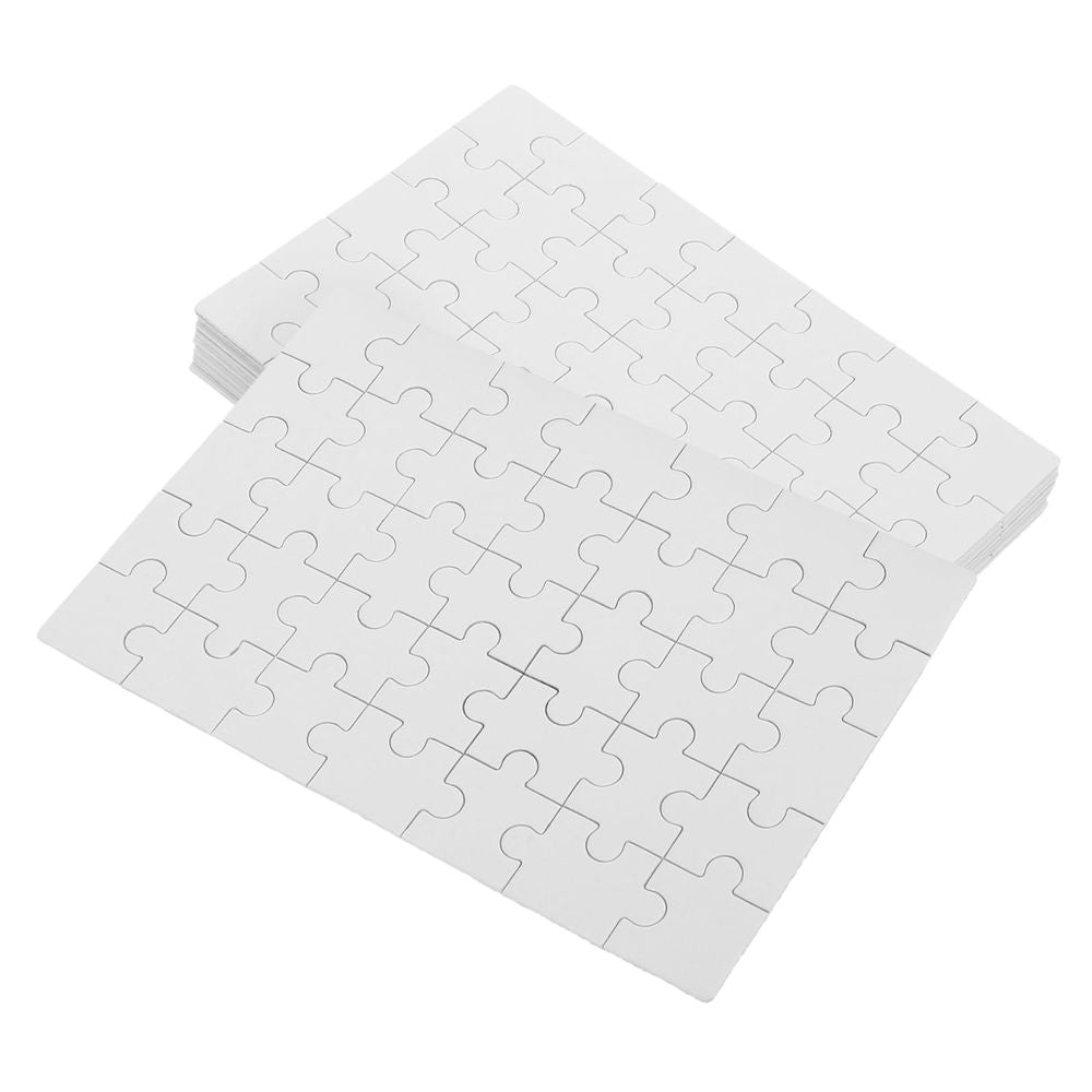 10-pack sublimation puzzle blanks from Everything Baby, colorful building toy pieces for kids' craft projects and fun activities.