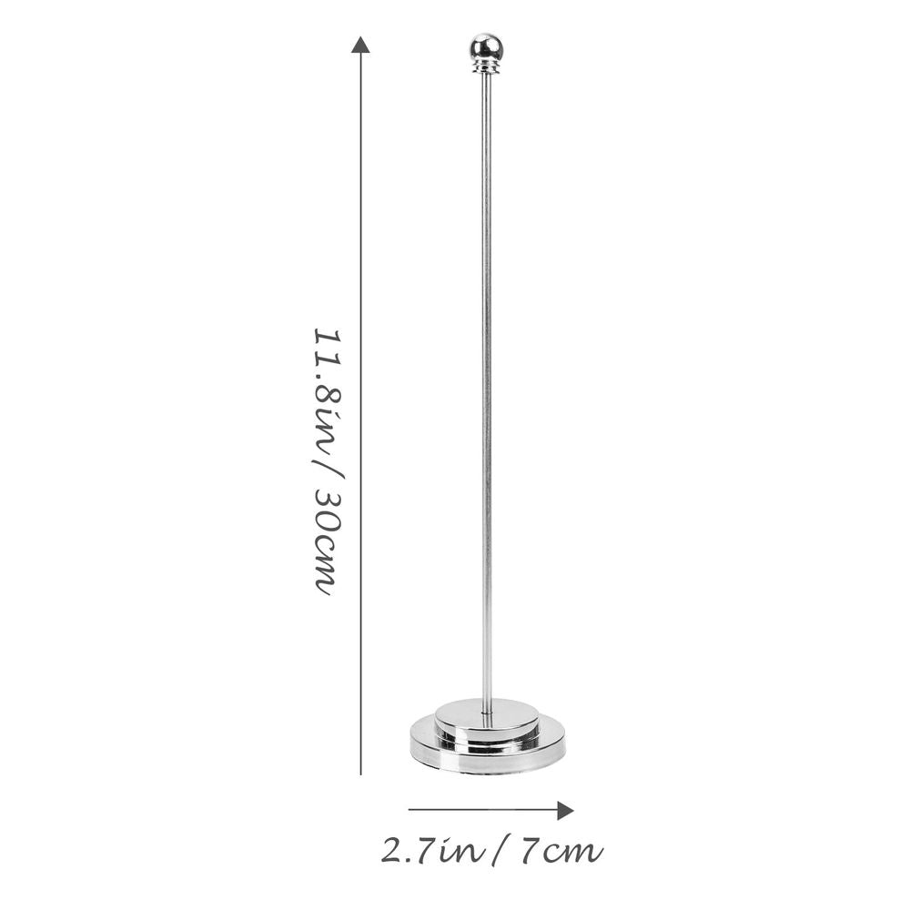 Durable iron flagpole plated in silver, suitable for indoor or outdoor display, designed for children's outdoor play equipment.