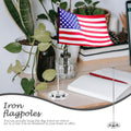 Silver iron flagpole with durable plating, suitable for indoor or outdoor use, designed for children's outdoor play displays.