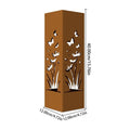 Rustic metal pineapple garden column sculpture by Everything Baby, weatherproof outdoor yard statue for patios, walkways, and garden decor.