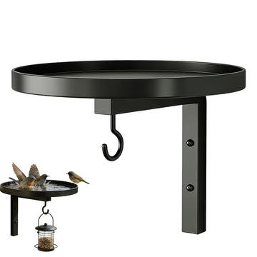 Weather-resistant black outdoor birdbath by Everything Baby, perfect for gardens and yards to attract birds and enhance outdoor decor.