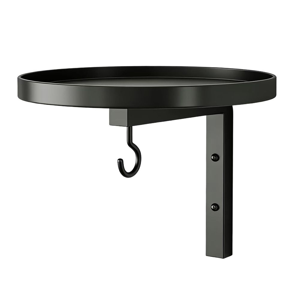 Weather-resistant black outdoor birdbath by Everything Baby, suitable for garden and courtyard decor, attracting birds.