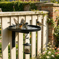 Weather-resistant black outdoor birdbath by Everything Baby, designed for gardens and courtyards to attract birds and enhance outdoor spaces.