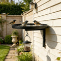 Weather-resistant black outdoor birdbath by Everything Baby, lightweight and sturdy garden decor attracting birds for patios and yards.