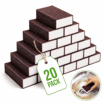 20 Pack Nano Carborundum Emery Magic Wipe Sponge, Kitchen Rust Remover Emery Scrub Sponge for Pots and Pans