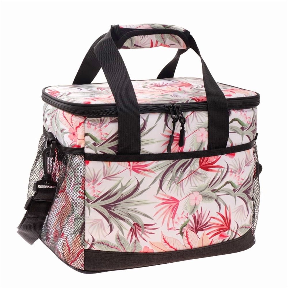 Leaf camouflage 14L waterproof insulated lunch bag by Everything Baby, soft leakproof liner, ideal for work, picnics, and beach outings.
