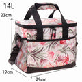 Leaf camouflage 14L waterproof insulated lunch bag by Everything Baby, soft leakproof liner, ideal for work, picnics, or beach.