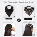 Six elastic boho triangle headbands with clips for women and teen girls, featuring solid colors and non-slip design.