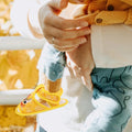 Pair of breathable girls' soft sole shoes from Everything Baby, featuring comfortable Chinese-style footwear for toddlers.