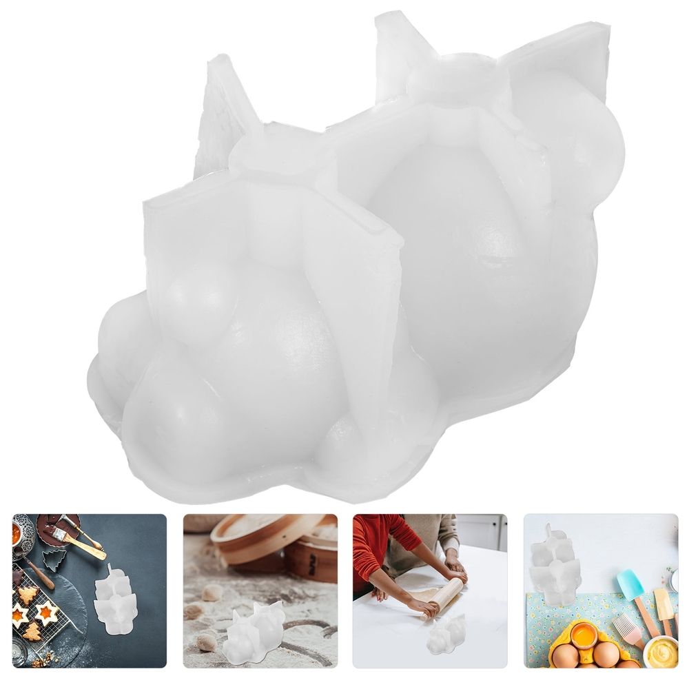 Transparent silicone mold of a cute sleeping bear, ideal for DIY baking and training, by Everything Baby.