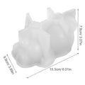Transparent silicone mold of a cute sleeping bear for baking and DIY projects, ideal for baby and kids nursing and feeding crafts.