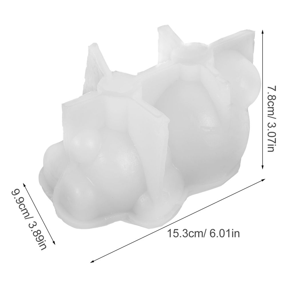 Transparent silicone mold of a cute sleeping bear for baking and DIY projects, ideal for baby and kids nursing and feeding crafts.