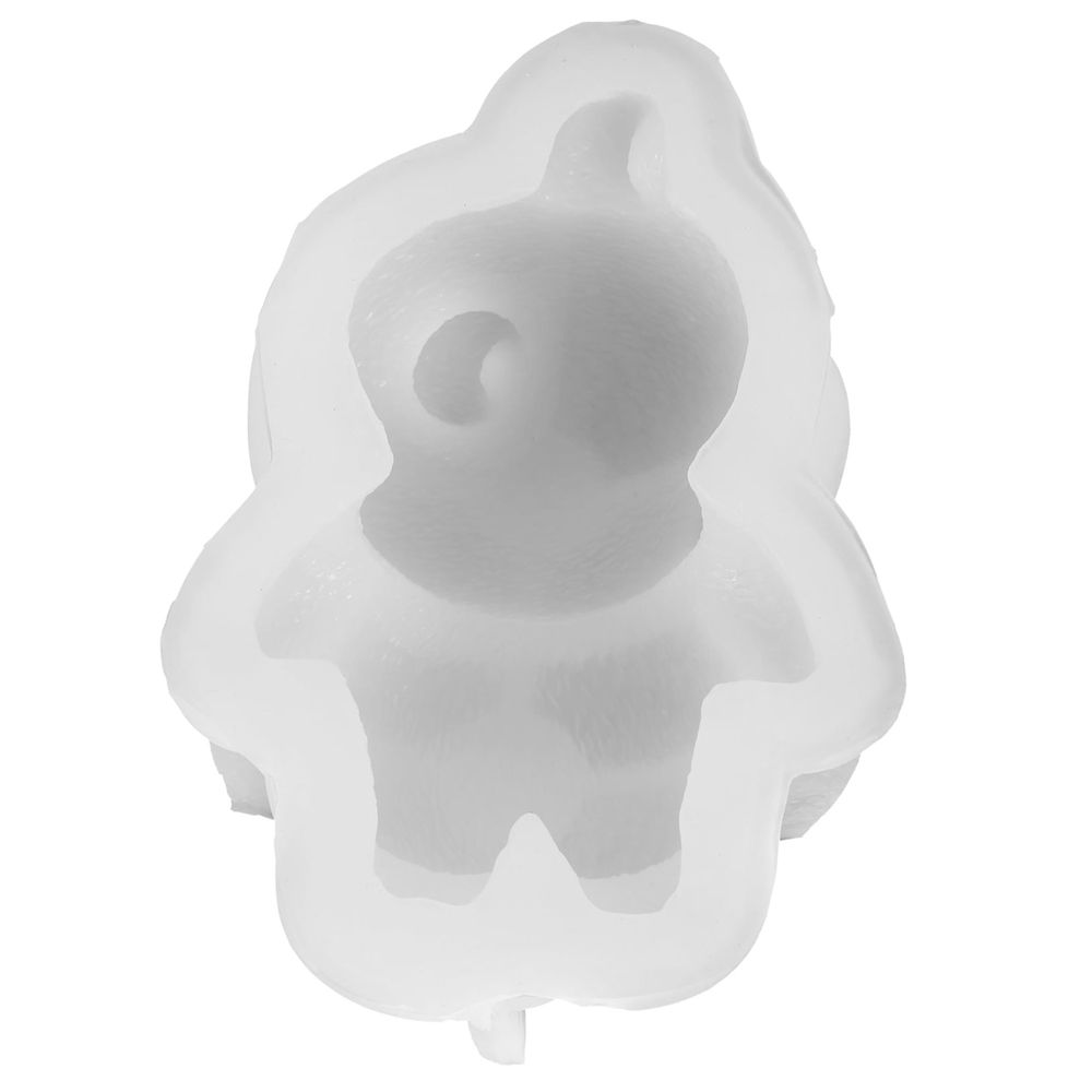 Transparent silicone mold of a cute sleeping bear for baking, training, or DIY projects, designed for baby and kids nursing and feeding.